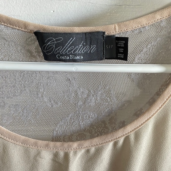 Costa Blanca Sheer & Lace Crop - Picture 2 of 7